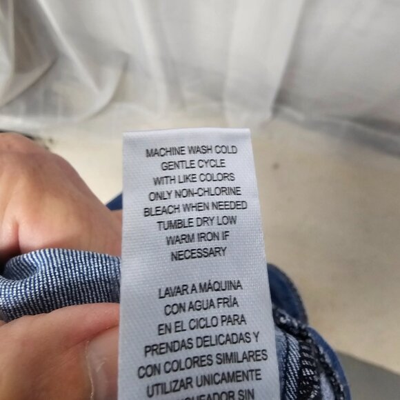 Jolie & Joy Tank Crop Chambray Strapless Smocked Festival M - Picture 10 of 11